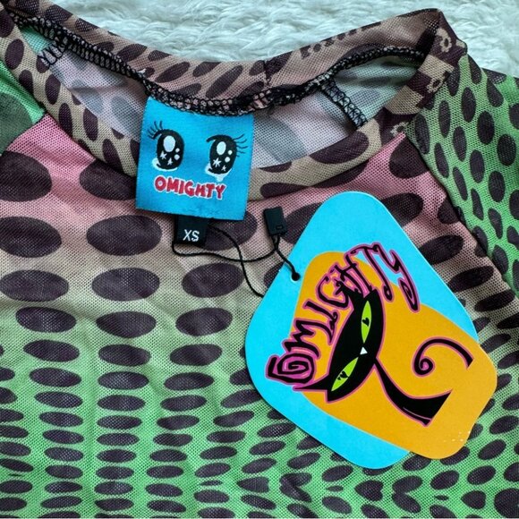 NWT O-Mighty Omweekend Top Shirt XS Sheer Soft TShirt New - Picture 2 of 4